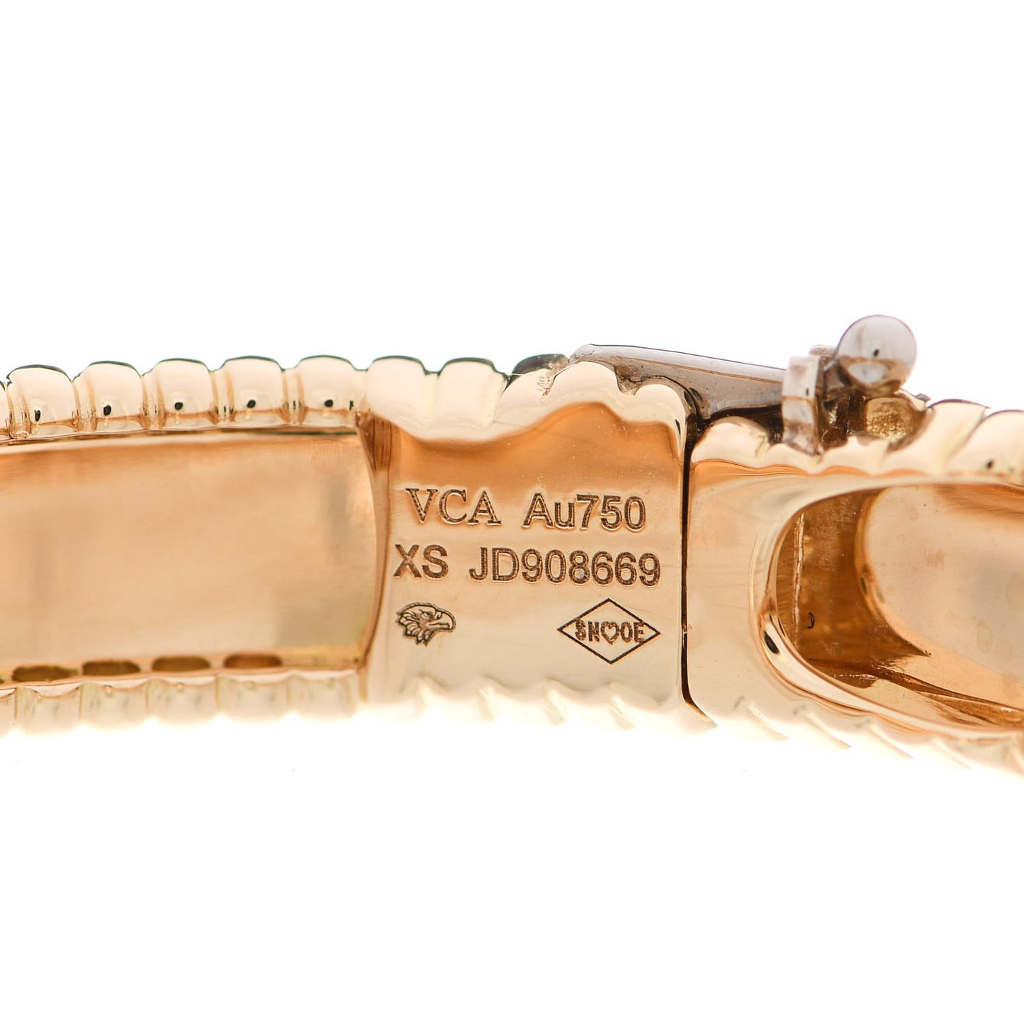 18K Yellow Gold Perlee Signature Bangle Bracelet XS