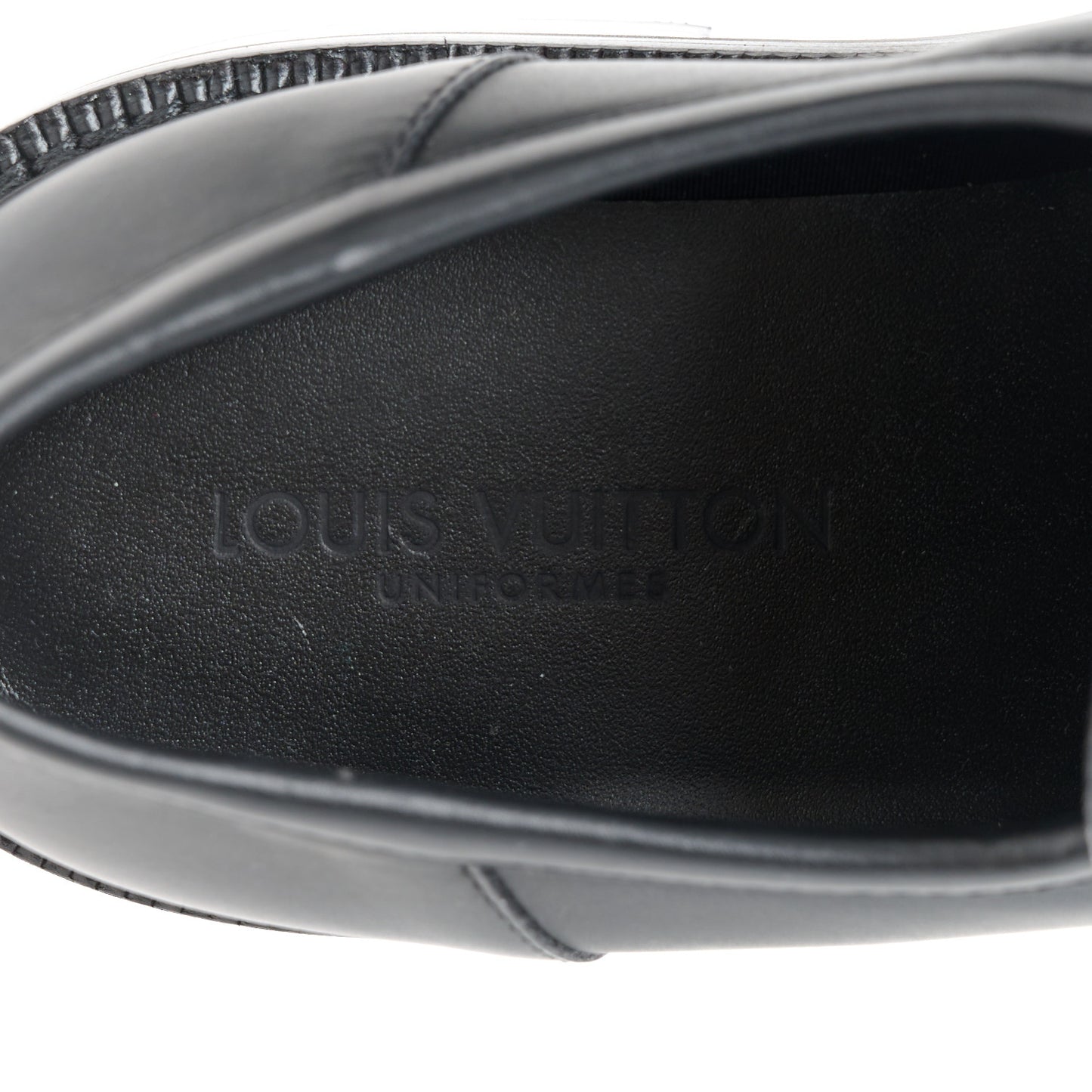 Calfskin Oversized Chain Academy Loafers 37 Black