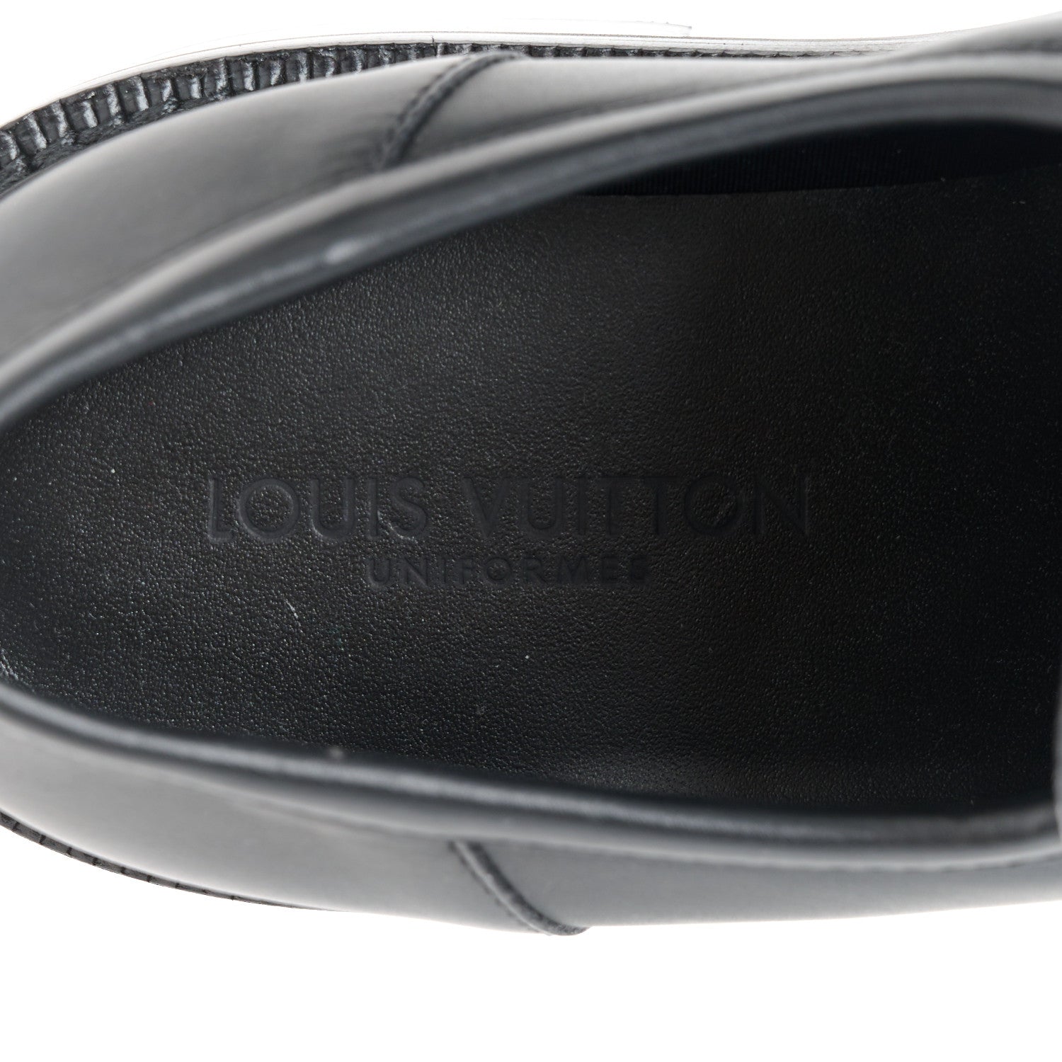 Louis Vuitton Calfskin Oversized Chain Academy Loafers 37 Black 7 of 8