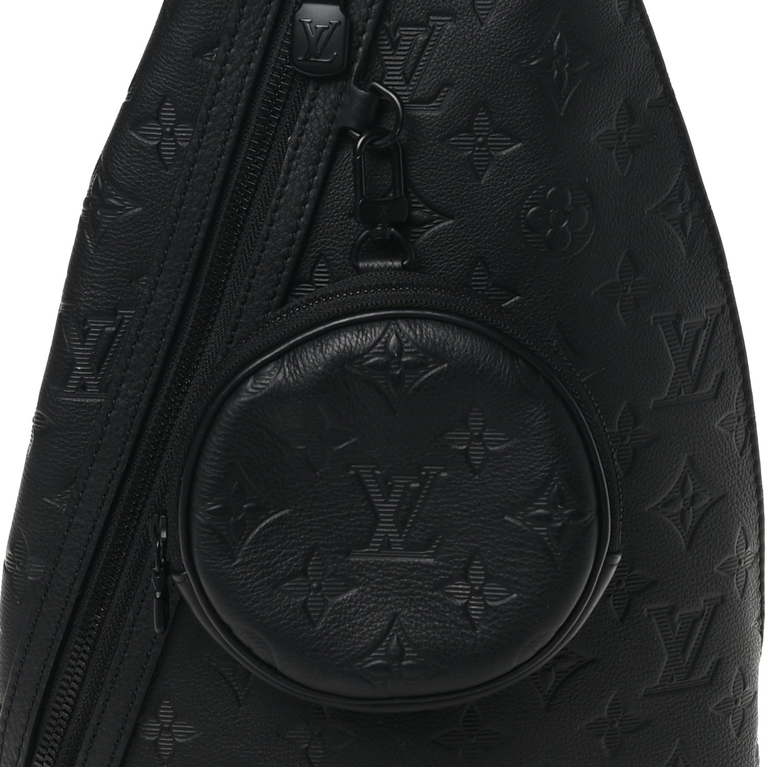 Louis Vuitton Calfskin Shadow Monogram Duo Slingbag Black 8 of 10