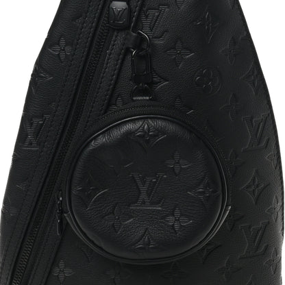 Louis Vuitton Calfskin Shadow Monogram Duo Slingbag Black 8 of 10