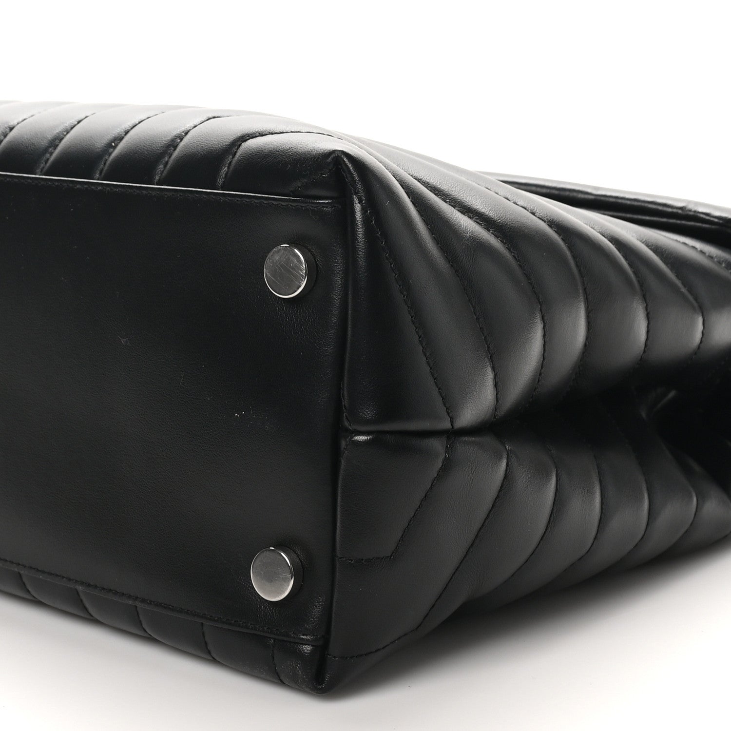 Saint Laurent Calfskin Y Quilted Monogram Large Loulou Chain Satchel Black 10 of 10