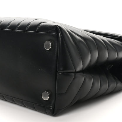 Saint Laurent Calfskin Y Quilted Monogram Large Loulou Chain Satchel Black 10 of 10