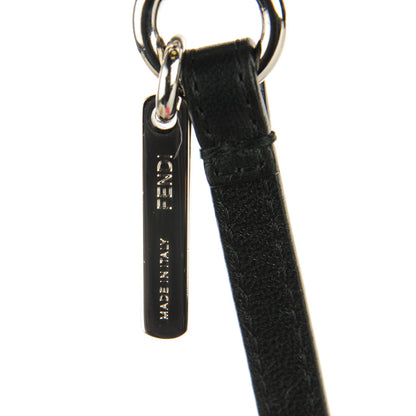 Fendi Fox Mink Goat Fur Nappa Karlito Bag Charm Black White Rosa 2 of 9