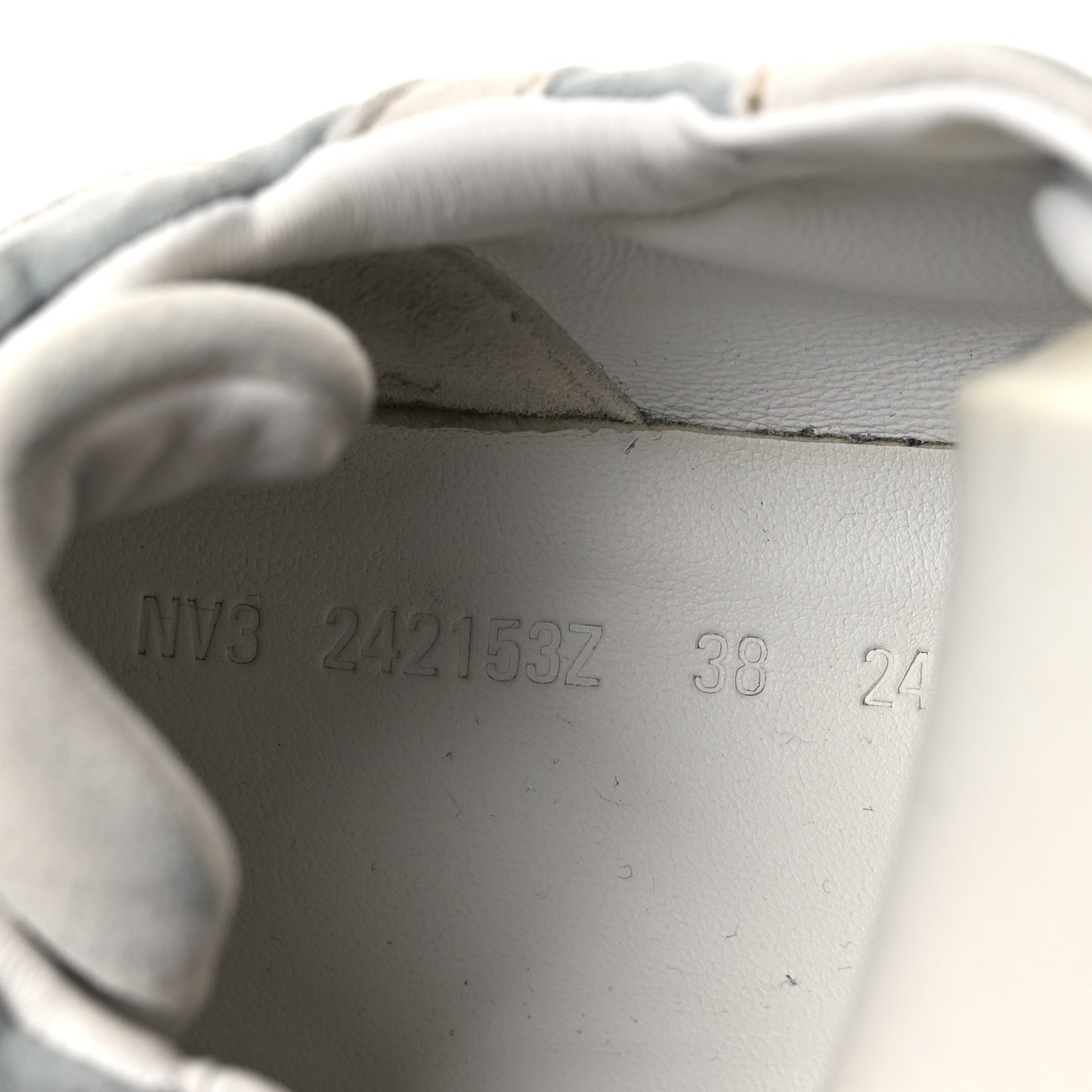 Suede Goatskin Jet Sneakers 38 Gris Nuage White