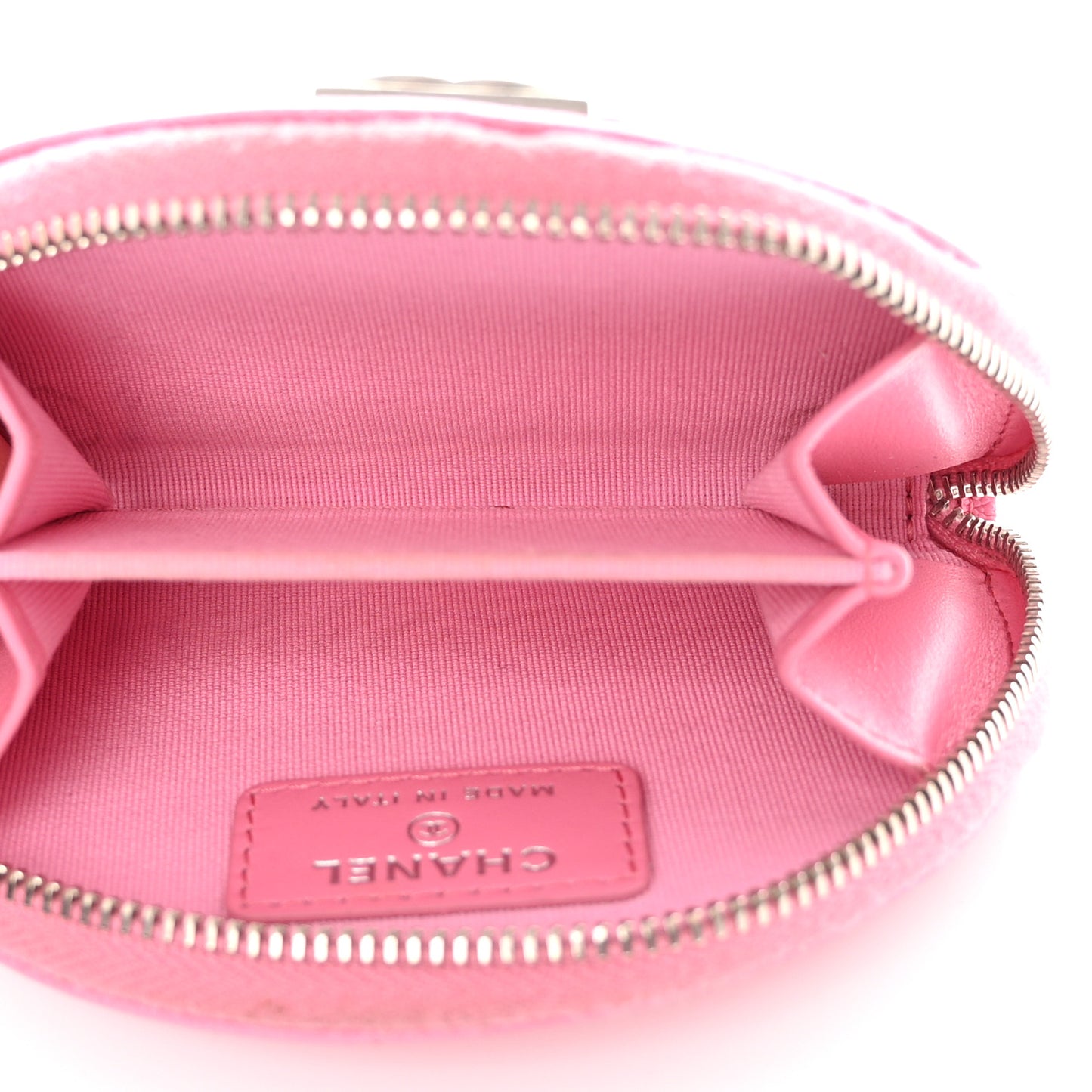 Caviar Quilted Boy Zipped Coin Purse Light Pink