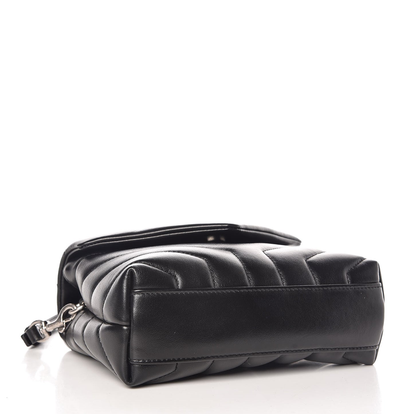 Calfskin Y Quilted Monogram Toy Loulou Crossbody Bag Black