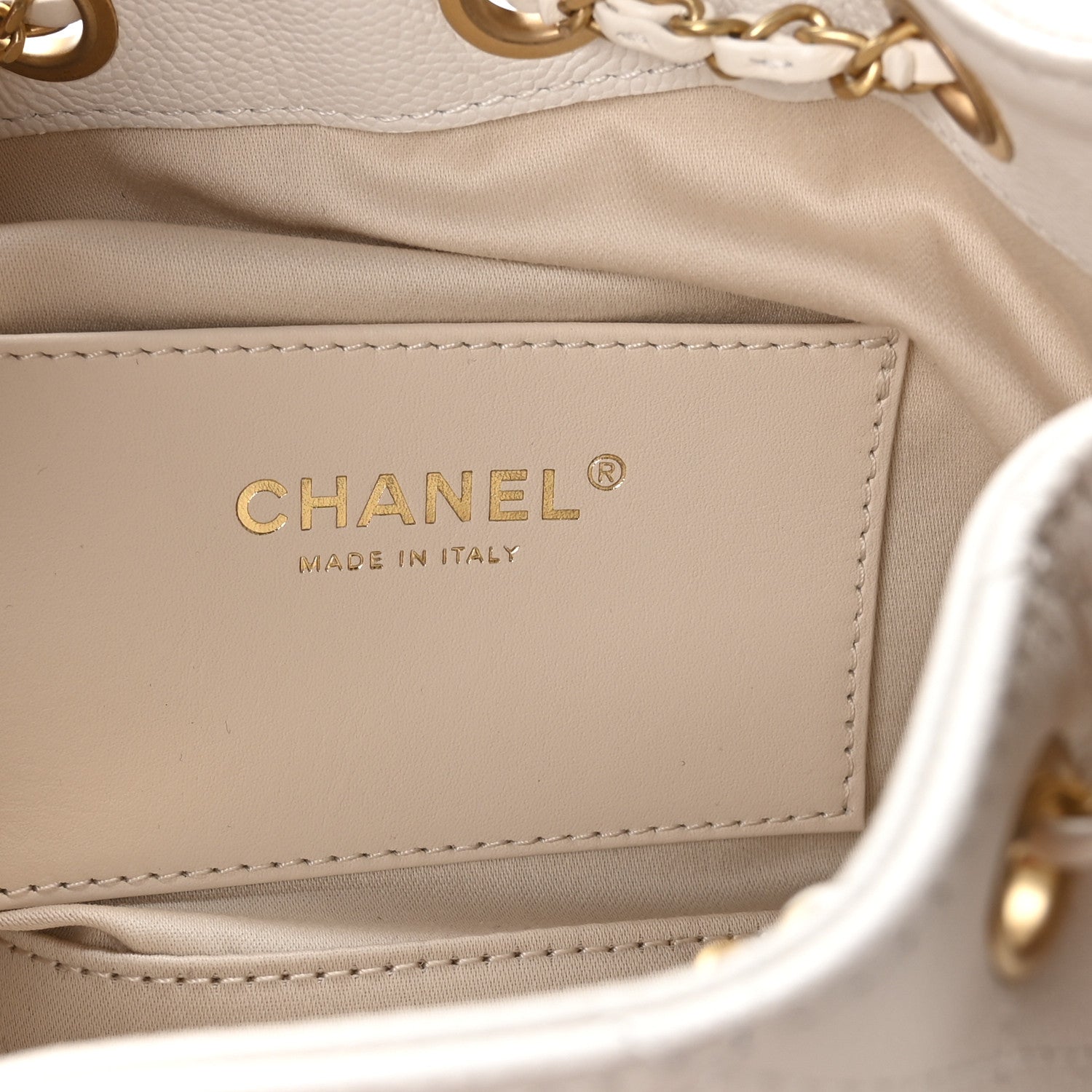 Chanel Caviar Quilted Mini Chanel 25 Handbag White 11 of 21