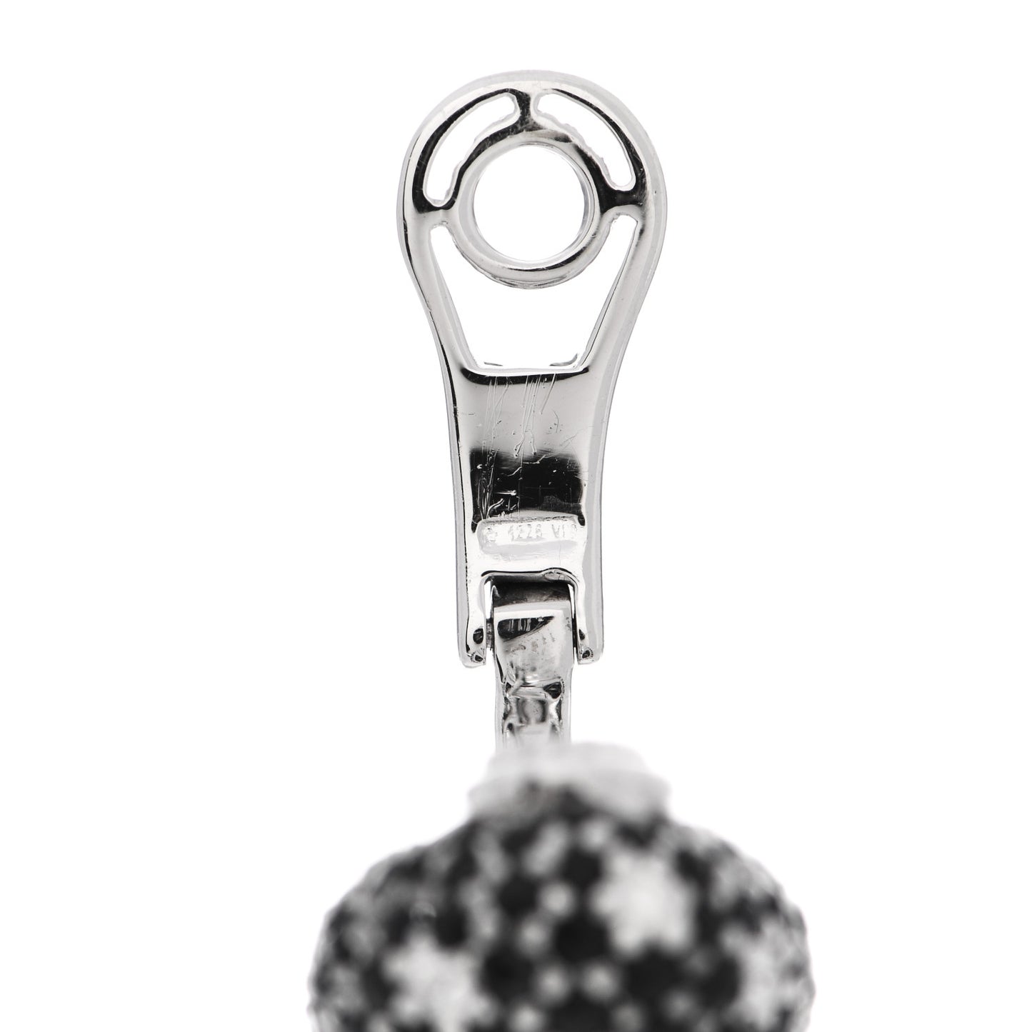 18K White Gold Diamond Black Sapphire Fantasia Earrings