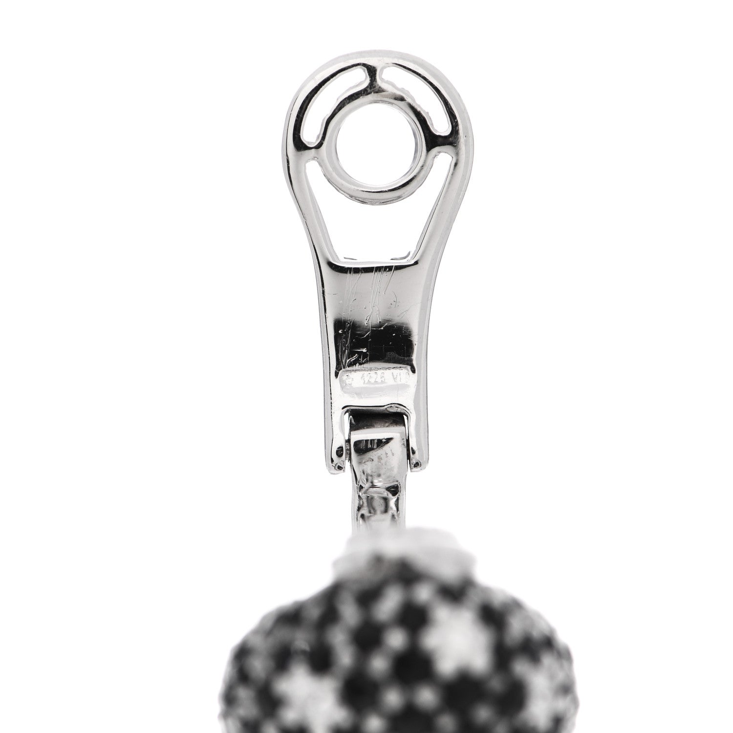 Roberto Coin 18K White Gold Diamond Black Sapphire Fantasia Earrings 4 of 4