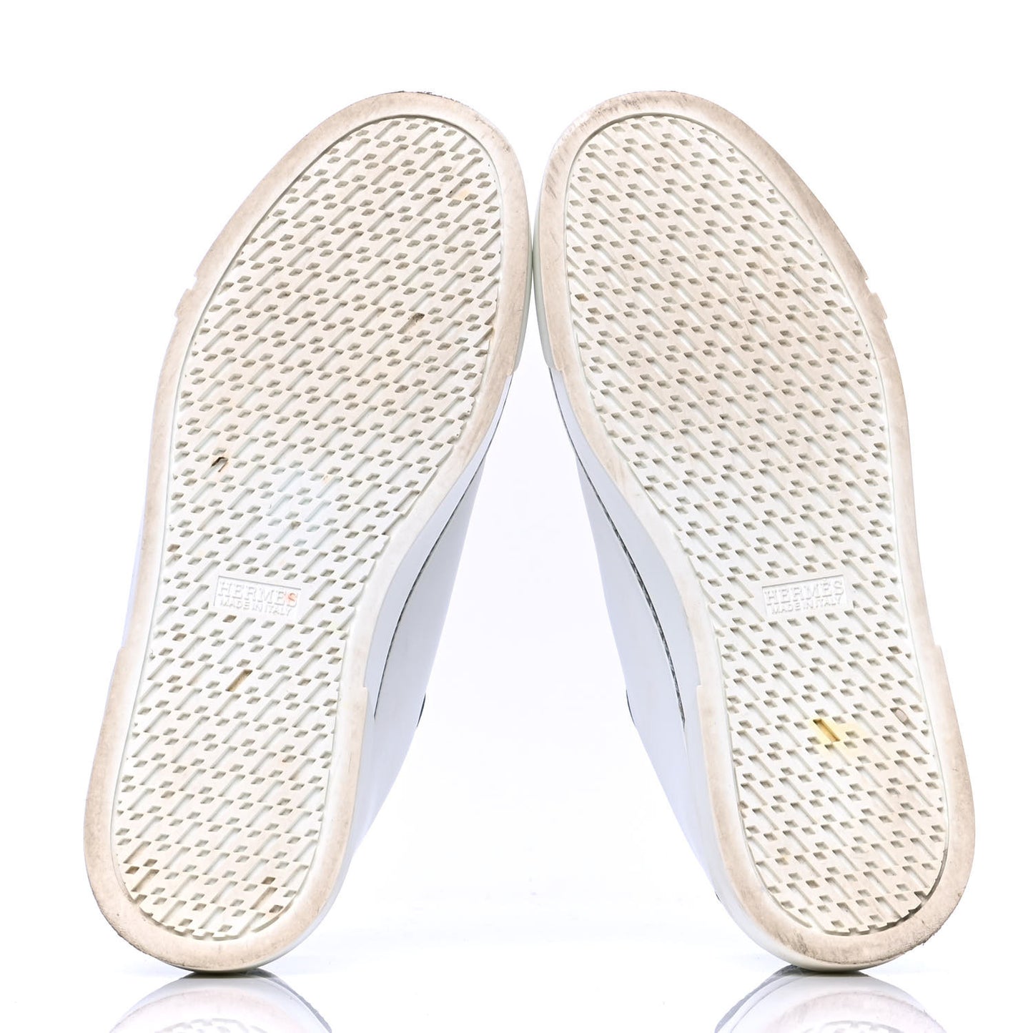 Calfskin Epsom Womens Velvet Sneakers 36 White Silver