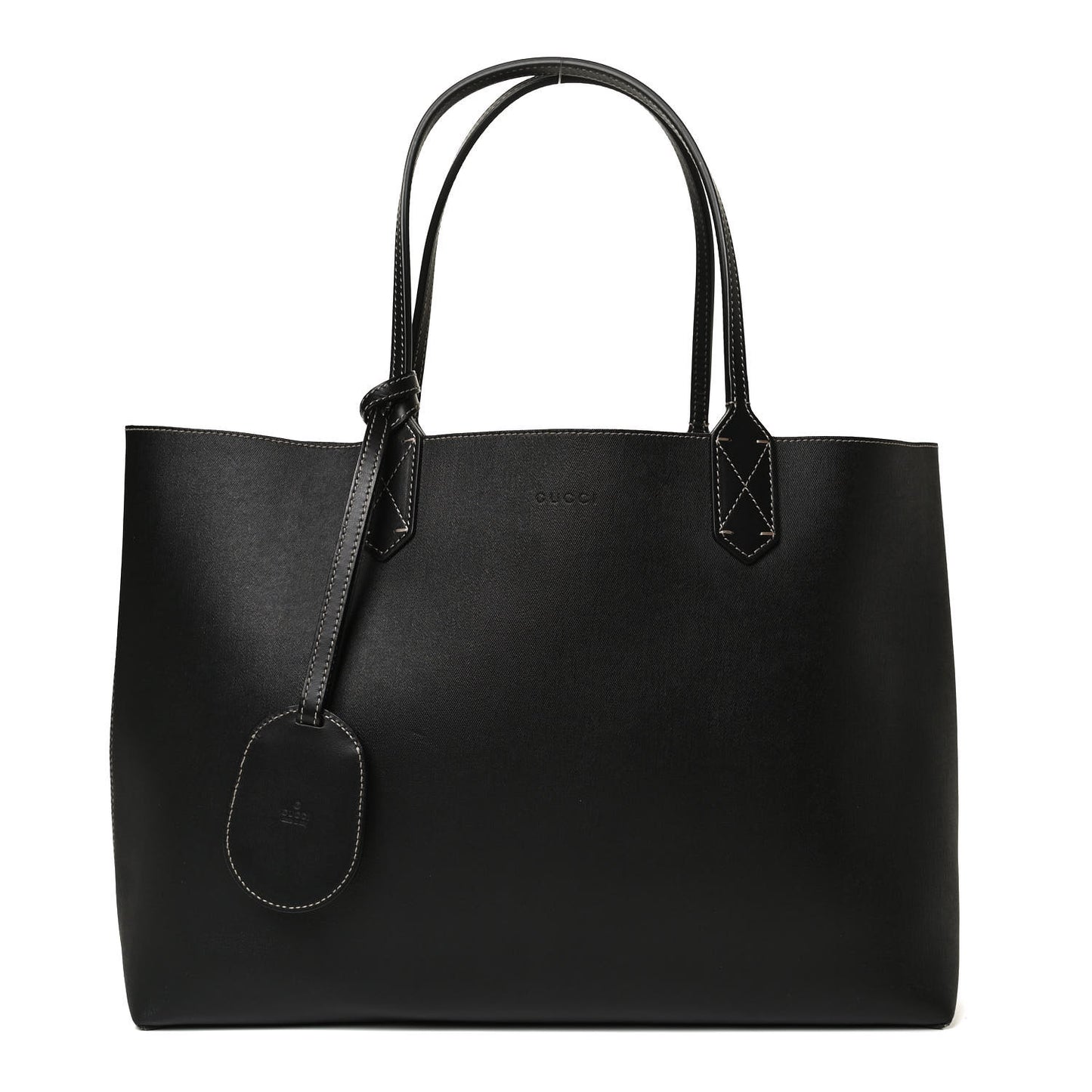 Calfskin GG Supreme Monogram Medium Reversible Tote Black