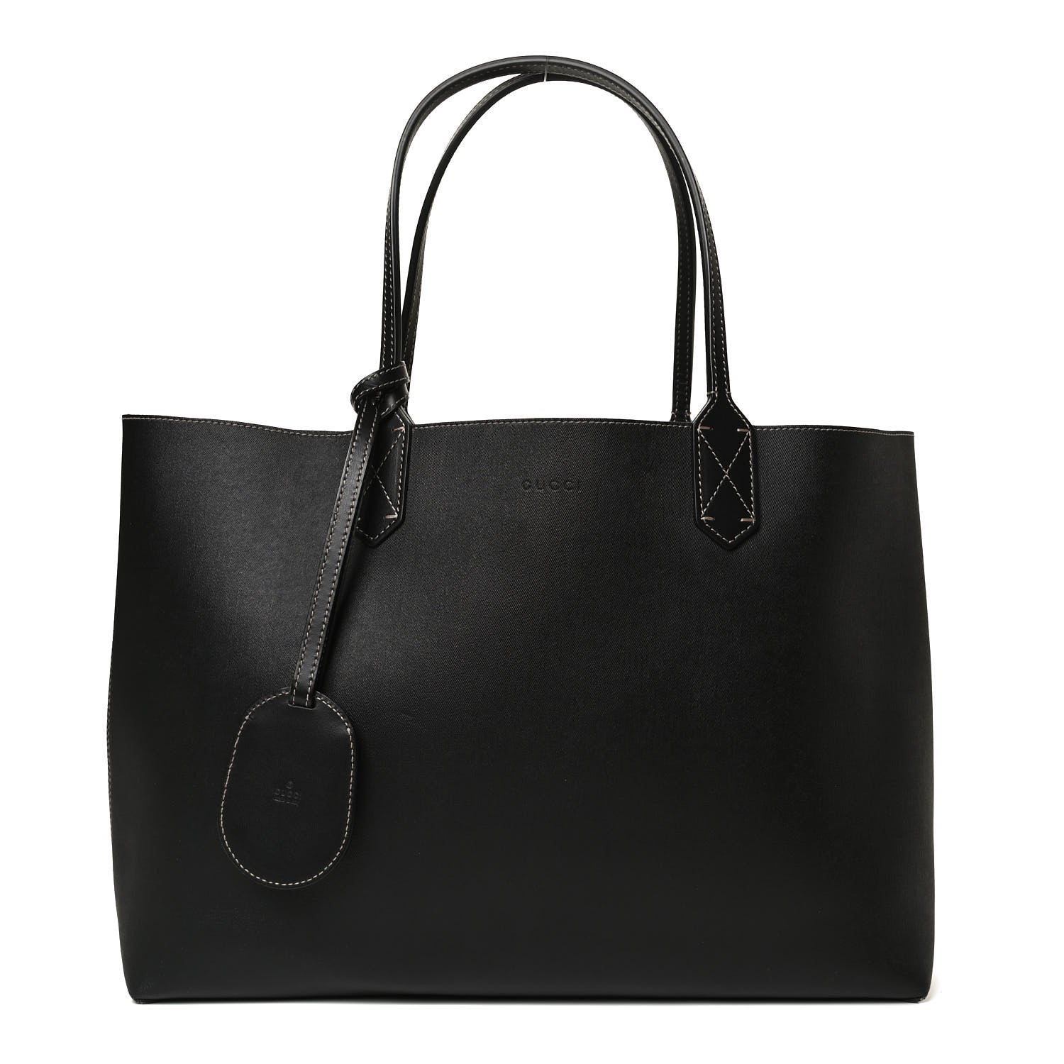 Gucci Calfskin GG Supreme Monogram Medium Reversible Tote Black 1 of 23