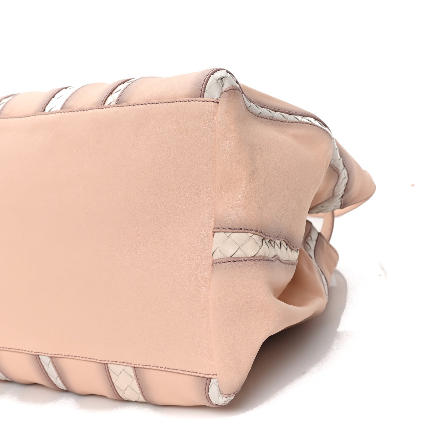 Nappa Intrecciato Large Glimmer Tote Flamingo