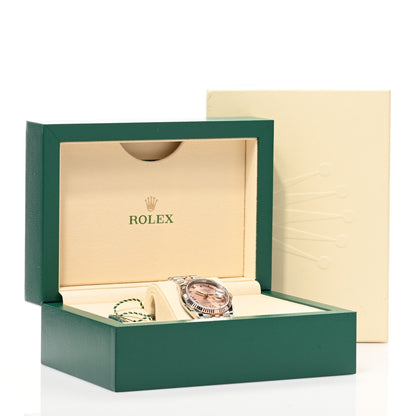 Rolex Stainless Steel 18K Everose Gold Diamond 36mm Oyster Perpetual Datejust Watch Rose Roman 126231 5 of 5