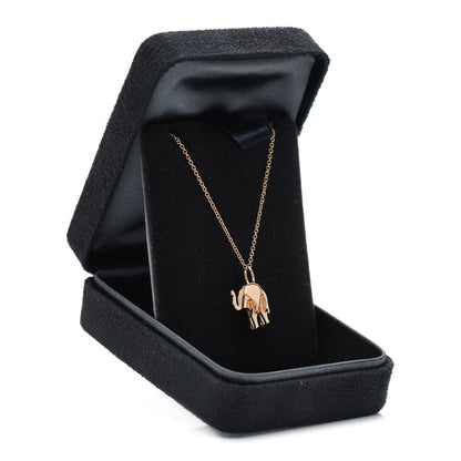 Tiffany 18K Rose Gold Mini Save The Wild Elephant Pendant Necklace 4 of 4