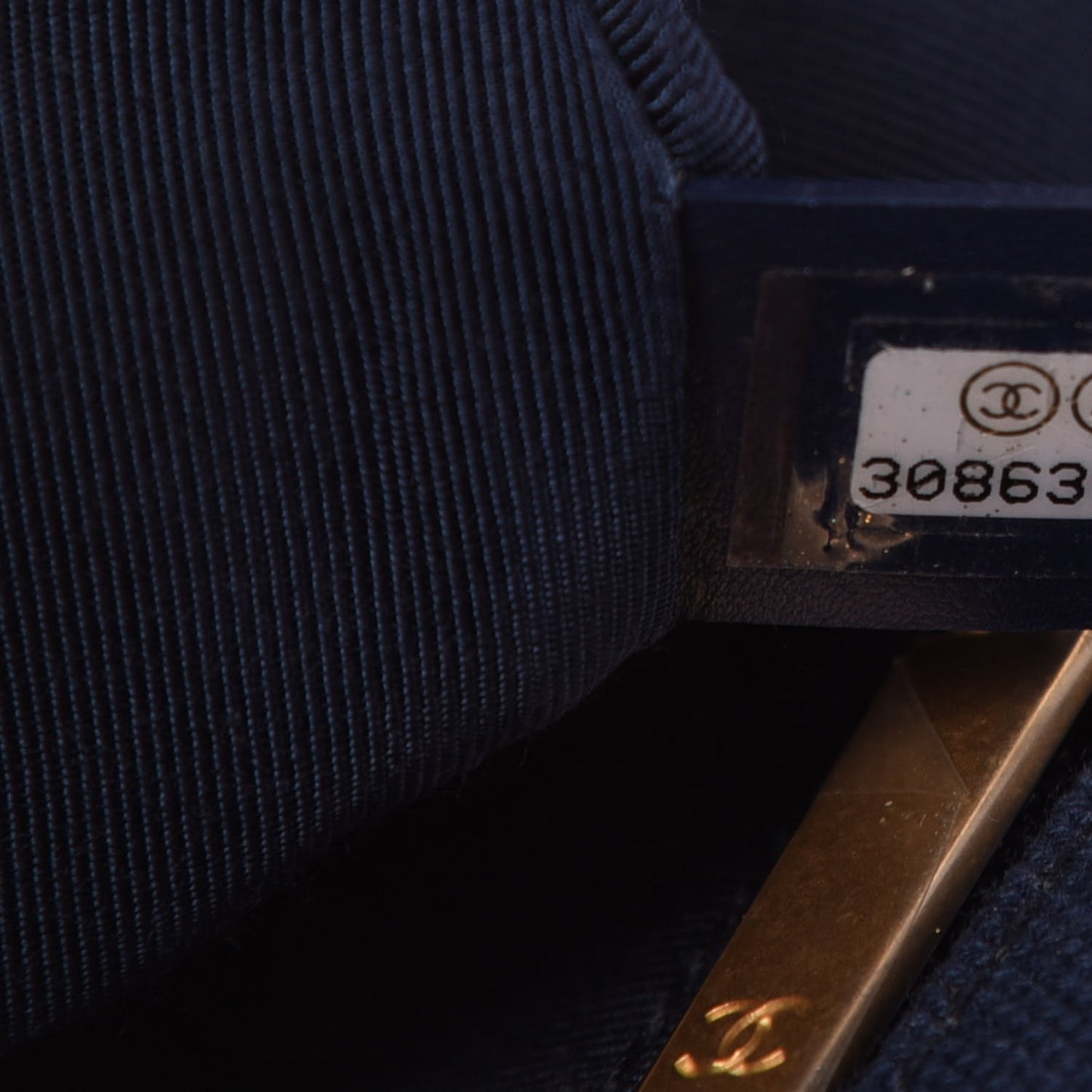 Cotton Canvas Quilted Medium Chanel 19 Flap Navy Blue