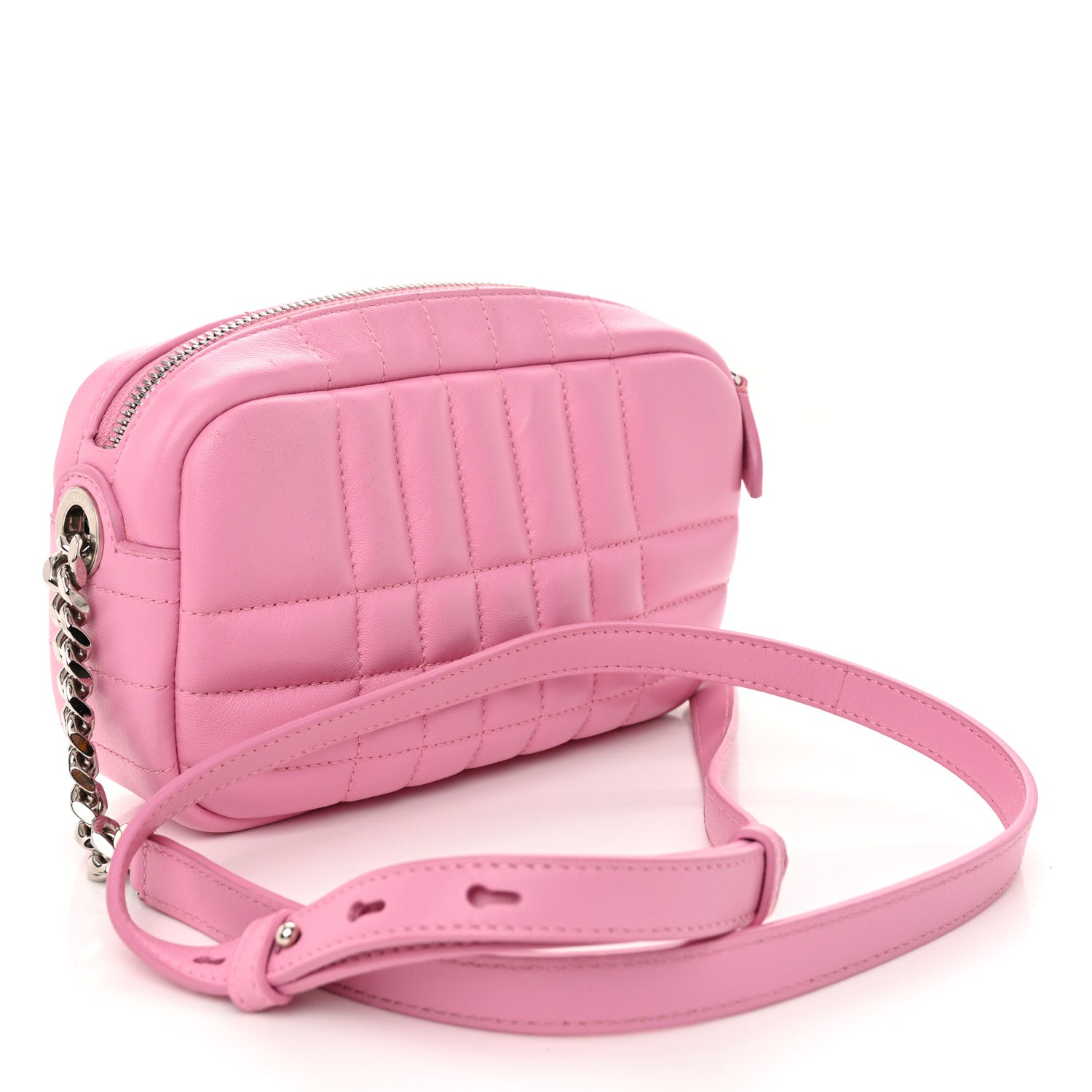 Burberry Calfskin Quilted Small Lola Camera Bag Primrose Pink 3 of 11