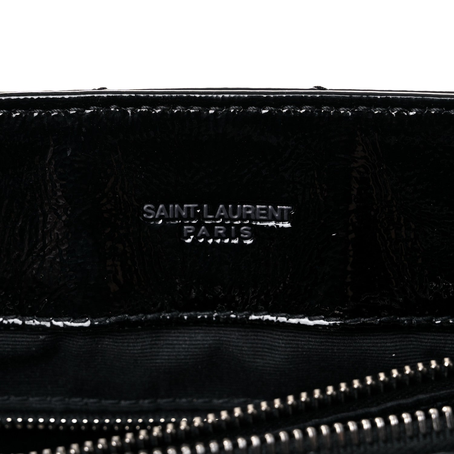 Saint Laurent Patent Y Quilted Monogram Medium Loulou Chain Satchel Black 6 of 17