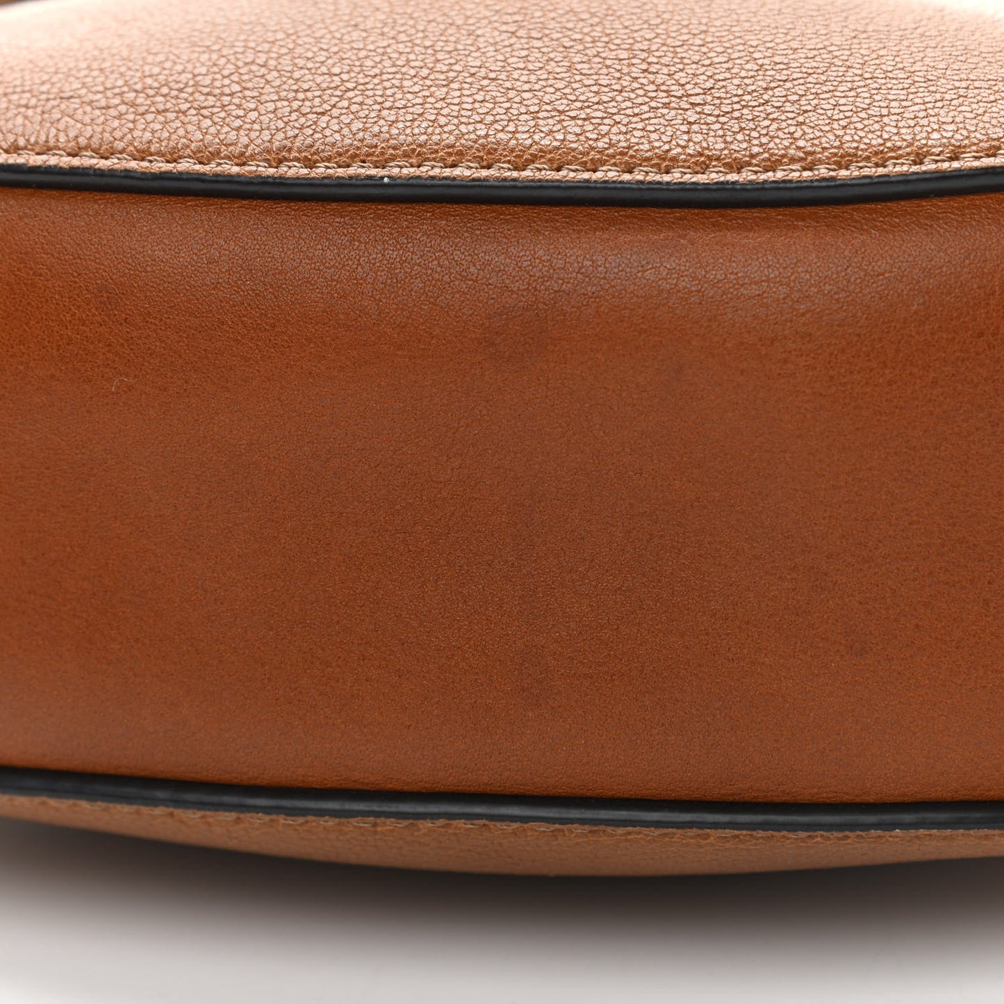 Grained Lambskin Mini Drew Shoulder Bag Caramel