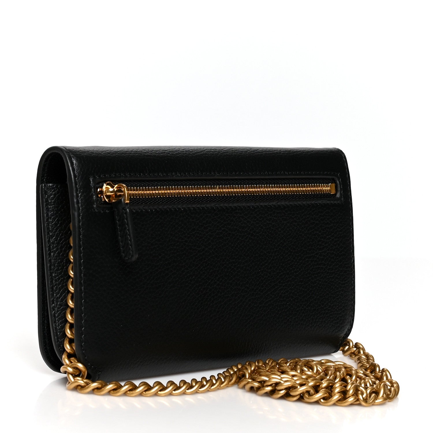 Balenciaga Vibrato Calfskin BB Phone Holder Wallet On Chain Black 3 of 10