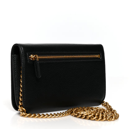 Balenciaga Vibrato Calfskin BB Phone Holder Wallet On Chain Black 3 of 10