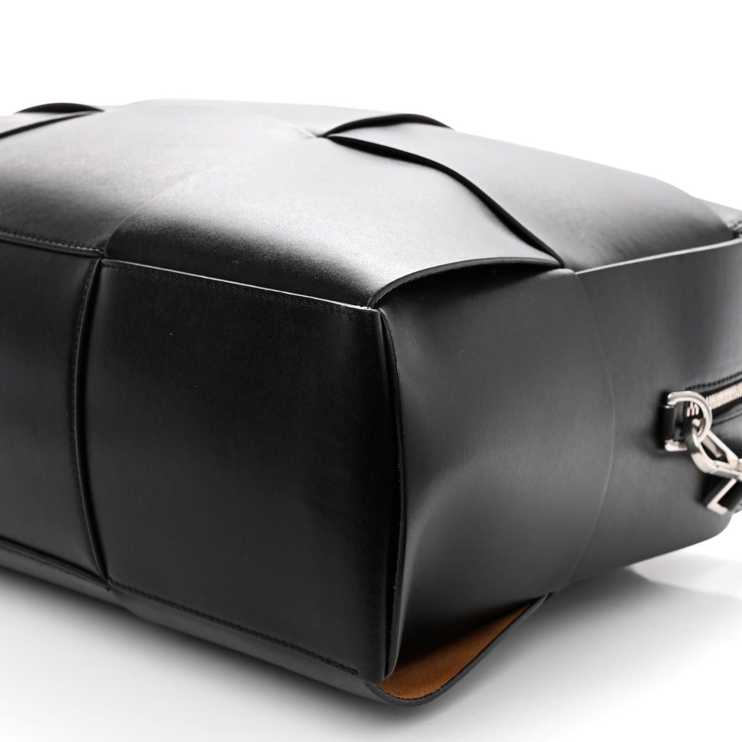 Calfskin Maxi Intrecciato Arco Briefcase Black