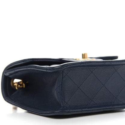 Chanel Caviar Quilted Mini Sweet Classic Flap Navy Blue 8 of 10