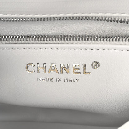 Chanel Lambskin Crystal Quilted Mini Trendy CC Dual Handle Flap Bag White 6 of 12