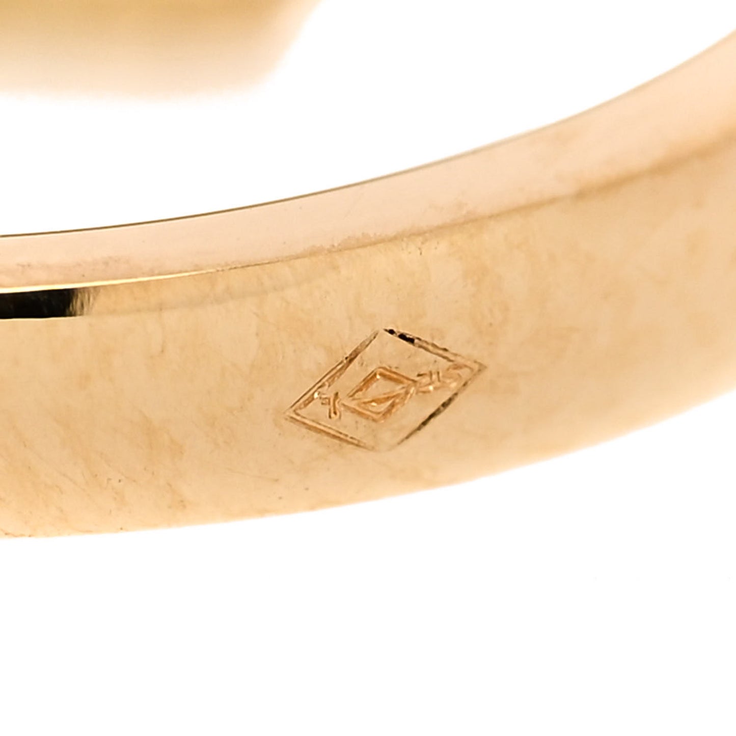 18K Yellow Gold Diamond Black Onyx Vintage Alhambra Ring 52 6