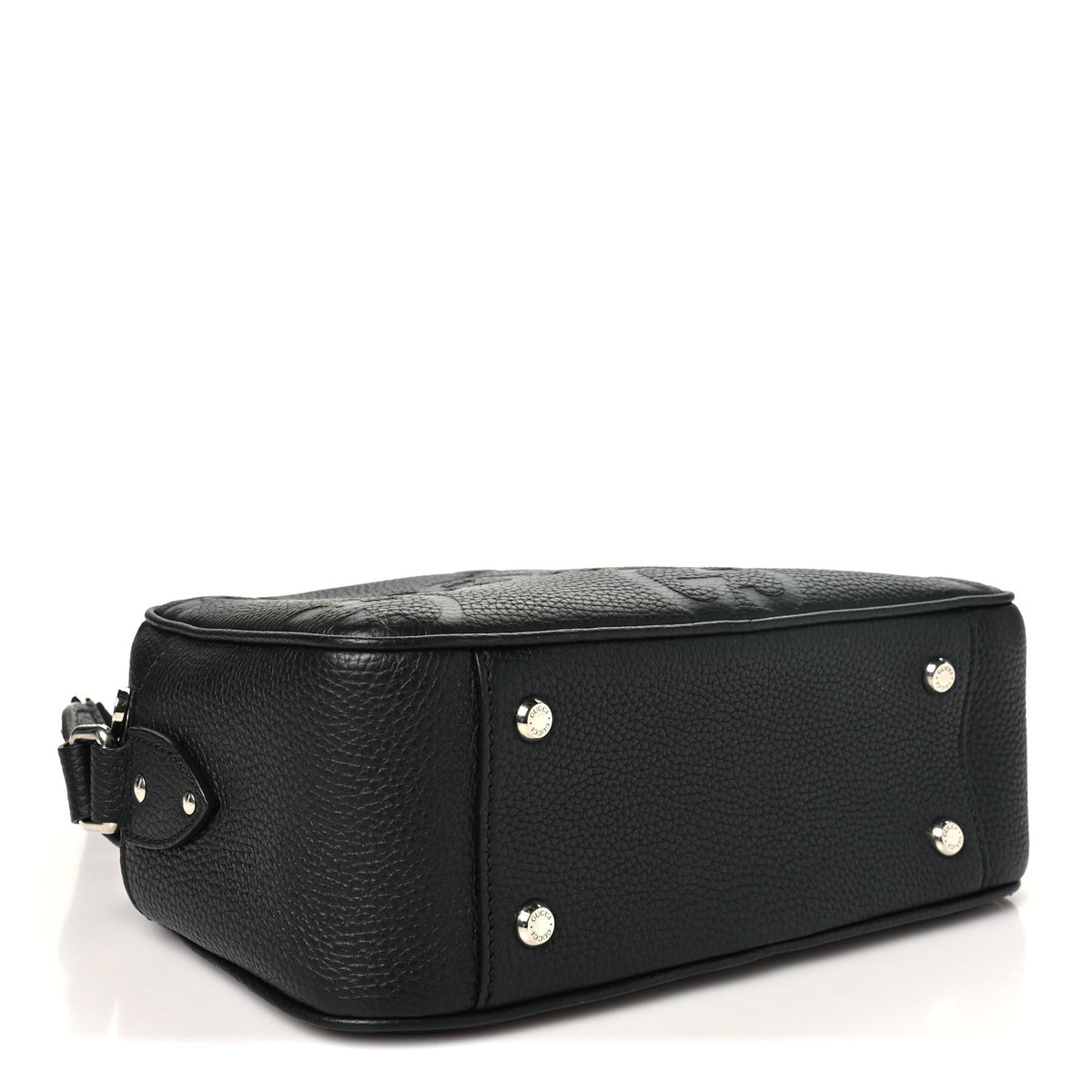 Gucci Piuma Calfskin Jumbo GG Embossed Messenger Bag Black 4 of 10