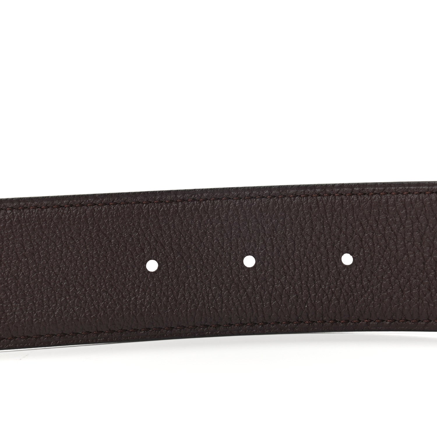 Hermes Box Togo 32mm Belt Strap 95 Black Chocolate 4 of 5