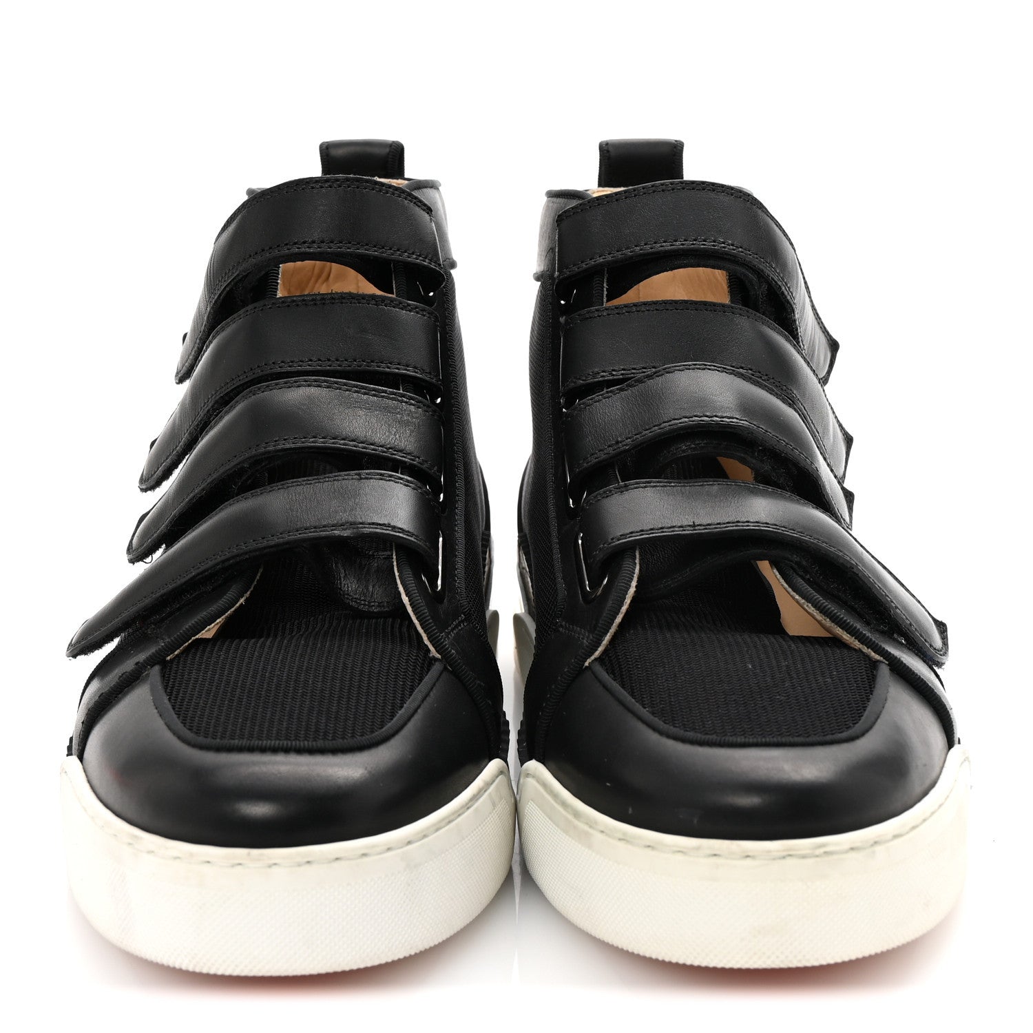 Christian Louboutin Calfskin Mens Rankiddo High Top Sneakers 43 Black 3 of 9