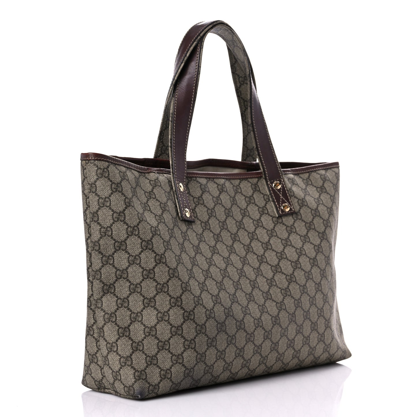 GG Plus Monogram Medium Signature Web Loop Tote Light Brown