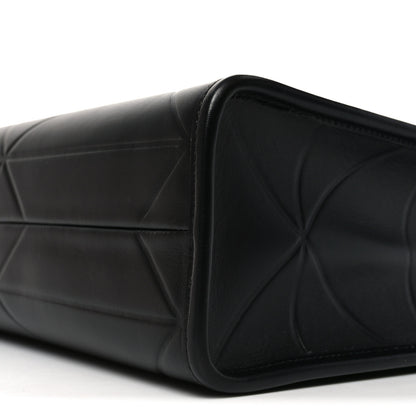 Prada Soft Calfskin Triangolo Symbole Embossed Small Tote Black 9 of 9