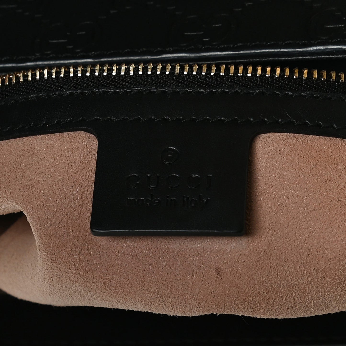 Guccissima Signature Small Padlock Top Handle Bag Black