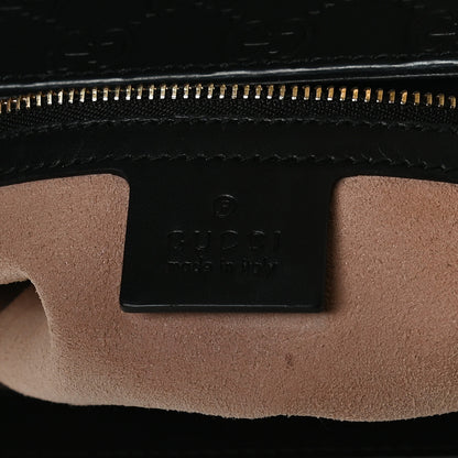 Gucci Guccissima Signature Small Padlock Top Handle Bag Black 6 of 18