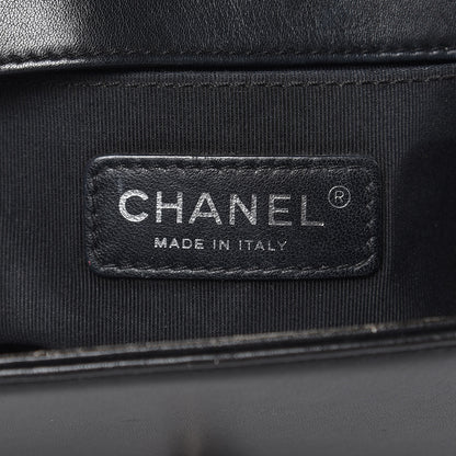 Chanel Faded Calfskin Quilted Small Studded Boy Flap Grey 6 of 14