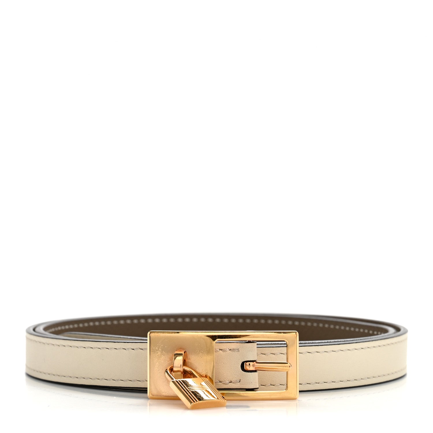 Hermes Epsom Swift 13mm Lucky 15 Belt 75 Etoupe Nata 1 of 6