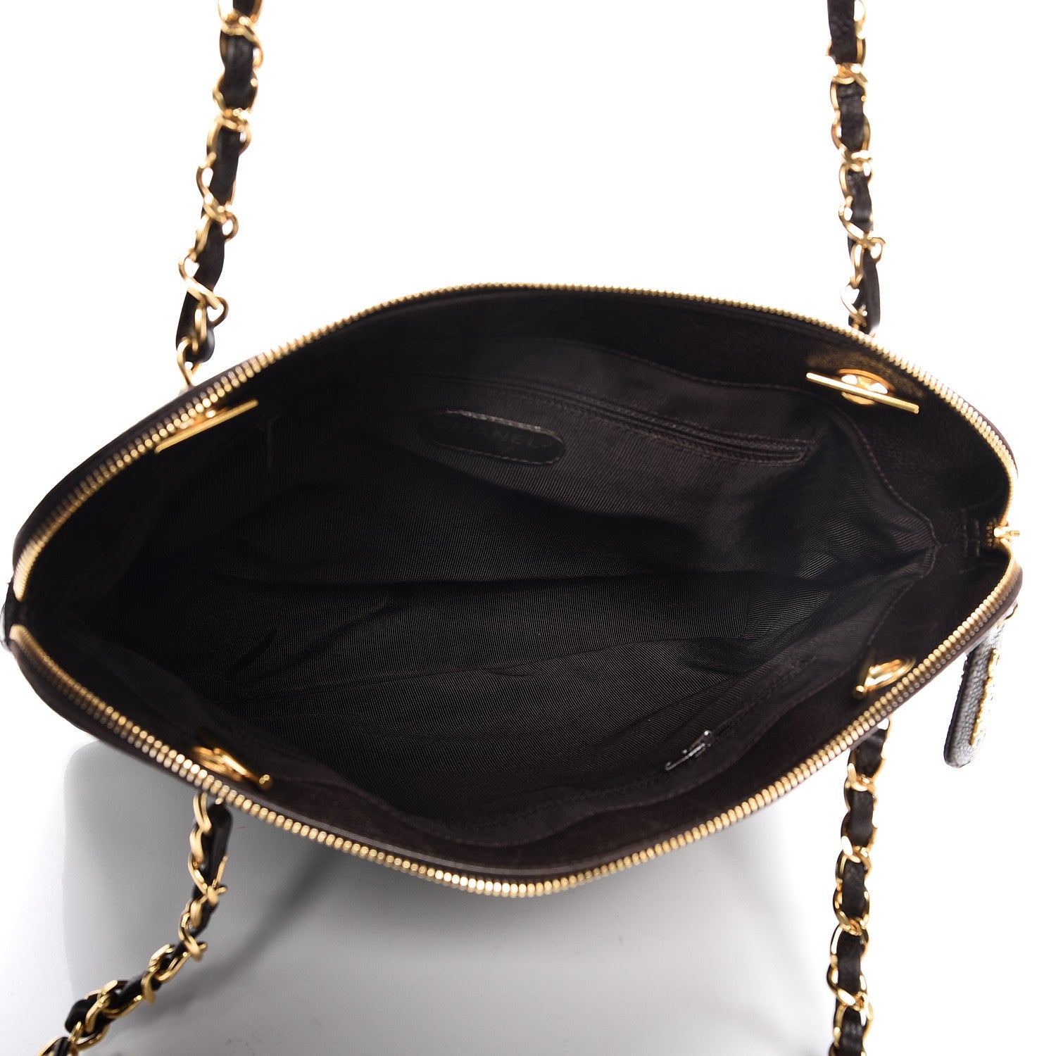 Chanel Caviar CC Shoulder Bag Dark Brown 5 of 14