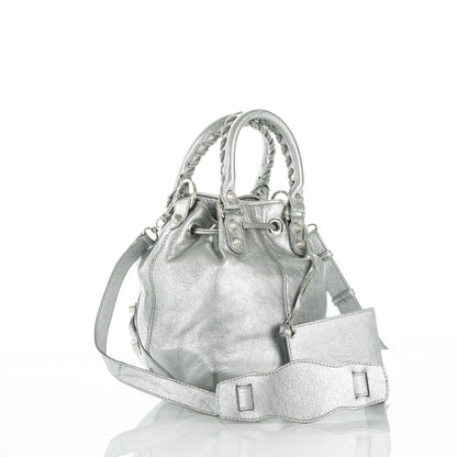 Balenciaga Agneau Giant 12 Silver Hardware Mini Pompon Gris Aluminum 3 of 8