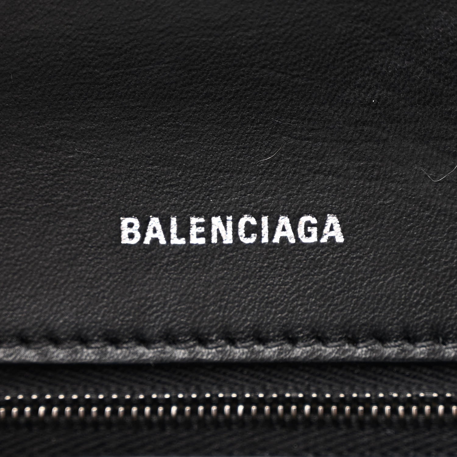 Balenciaga Shiny Calfskin Monochrome Crocodile Embossed Small Hourglass Top Handle Bag Black 6 of 15