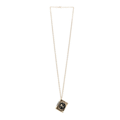 Chanel Metal CC Lion Book Locket Necklace Gold 3 of 6