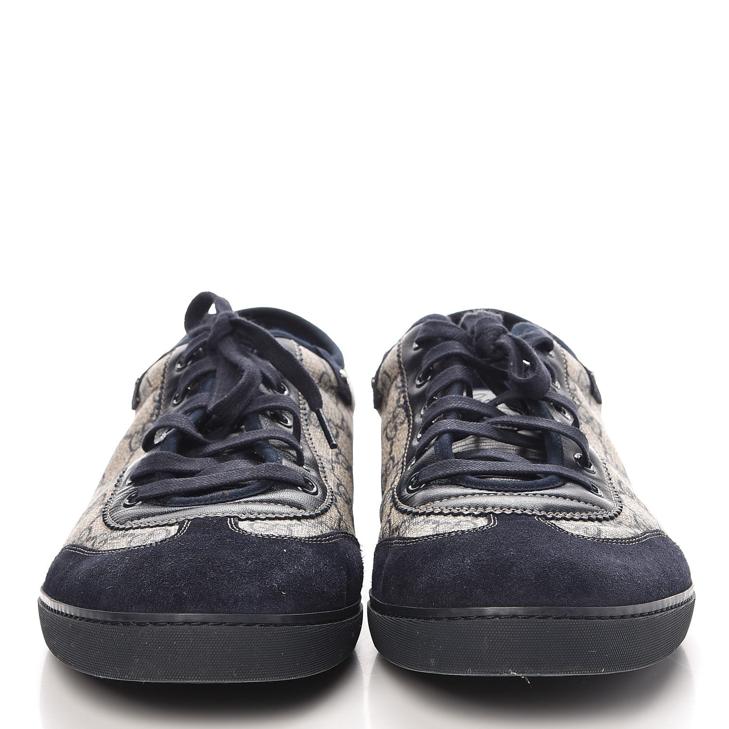 Gucci GG Plus Monogram Suede Mens Low Top Sneakers 12.5 Blue 3 of 11