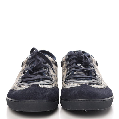 Gucci GG Plus Monogram Suede Mens Low Top Sneakers 12.5 Blue 3 of 11