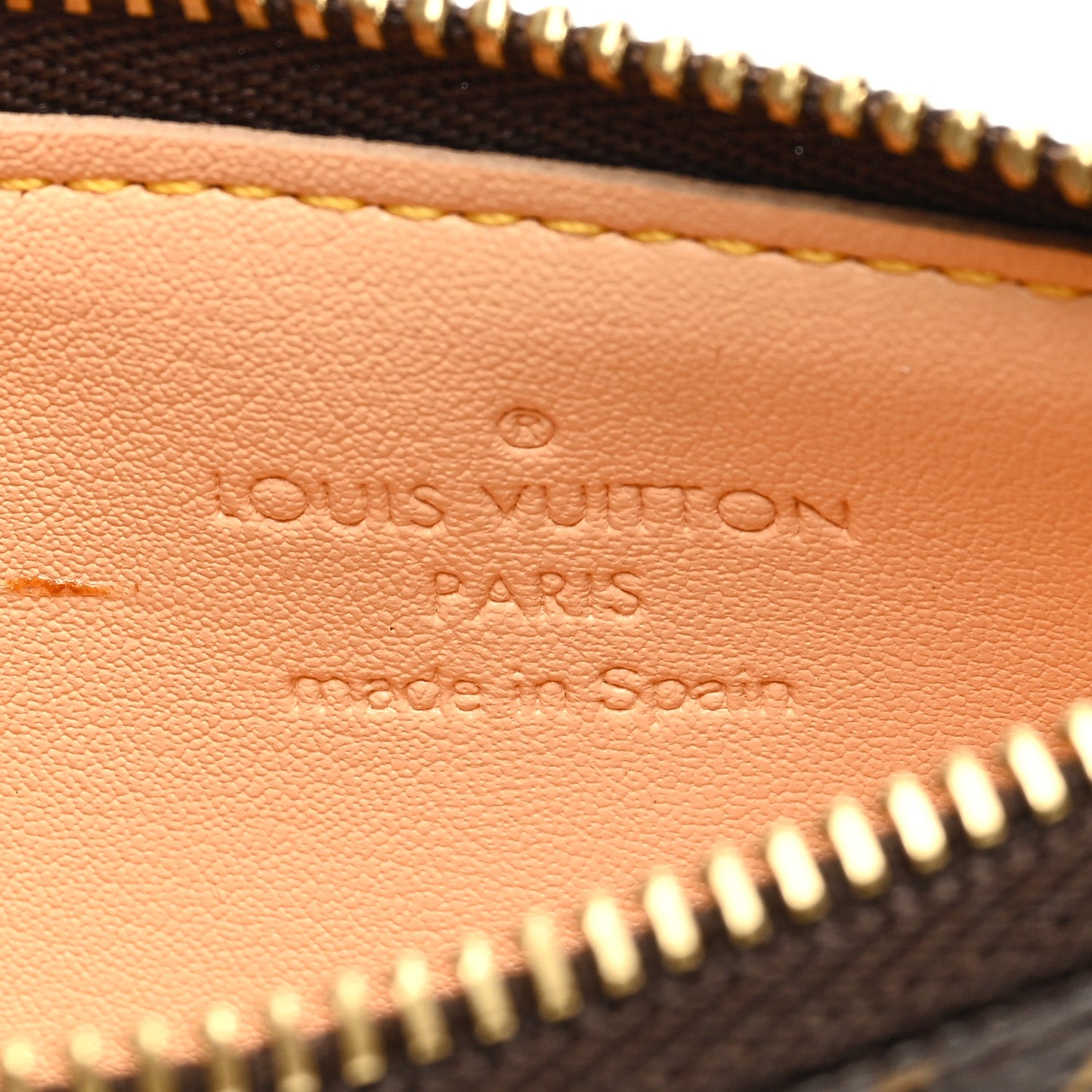 LOUIS VUITTON Monogram Cherry Blossom Key Pouch Brown