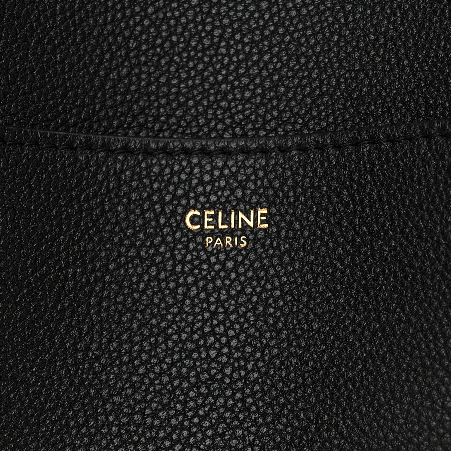 Celine Soft Grained Calfskin Sangle Bucket Bag Black 6 of 9