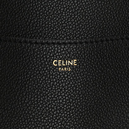 Celine Soft Grained Calfskin Sangle Bucket Bag Black 6 of 9