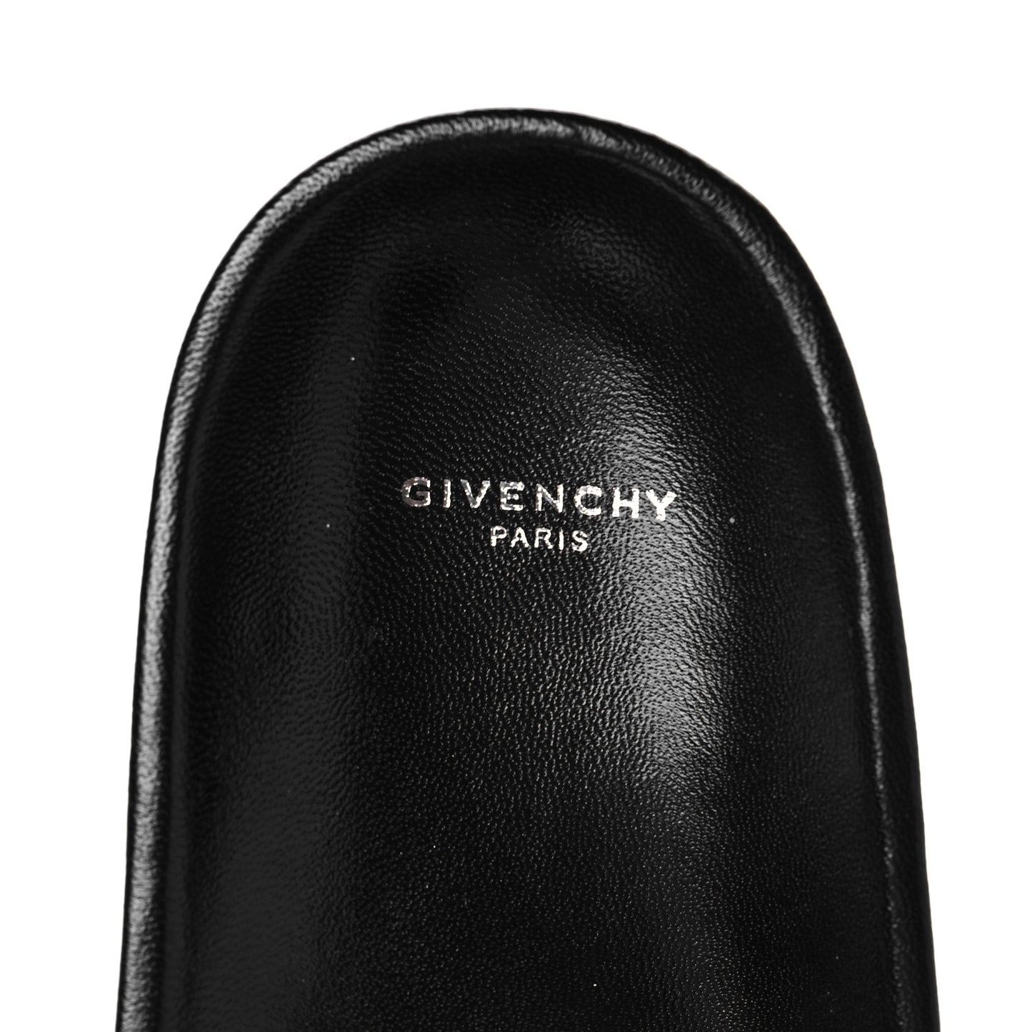 Suede Sequin Logo Womens Slide Sandals 39 Black