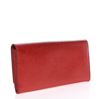 Burberry Patent Glitter Porter Continental Wallet Military Red 3 of 8